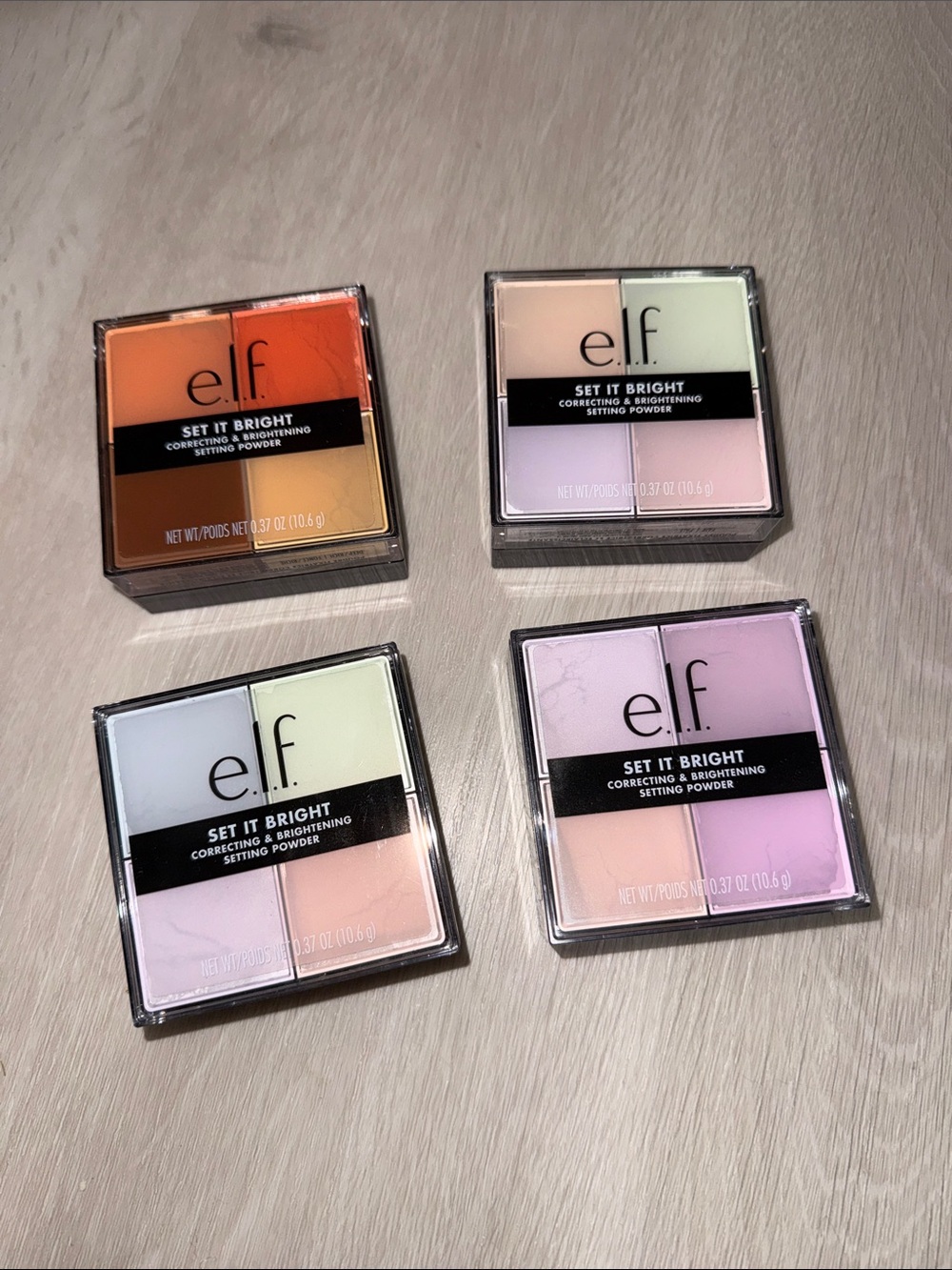 ELF Set It Bright Color-Correcting Powder Quad bundle